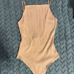 WHITE H&M body suit top 