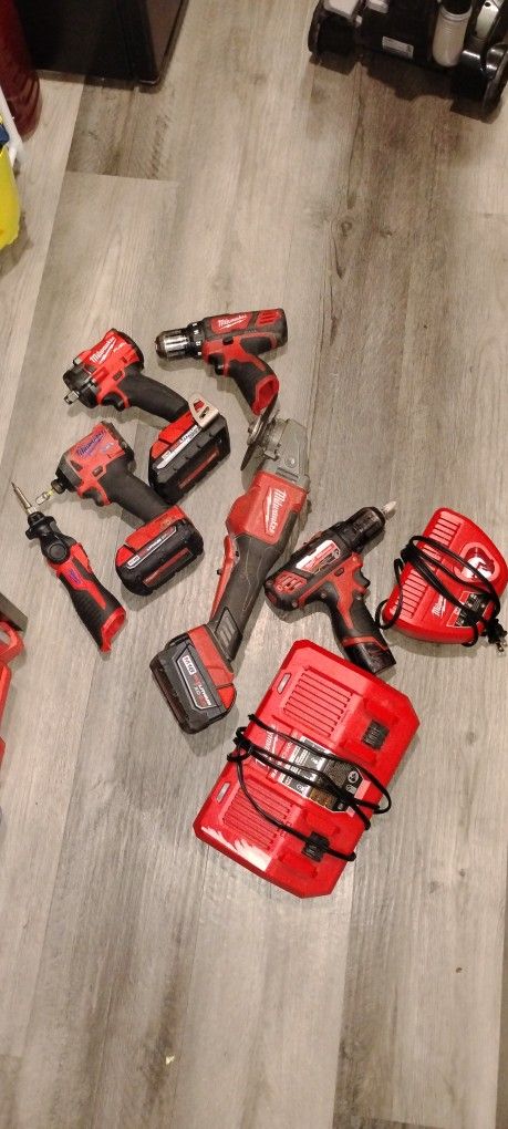 Assorted Milwaukee Tools