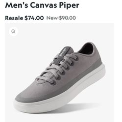 Allbird’s Canvas Piper Men’s Size 10 - Grey
