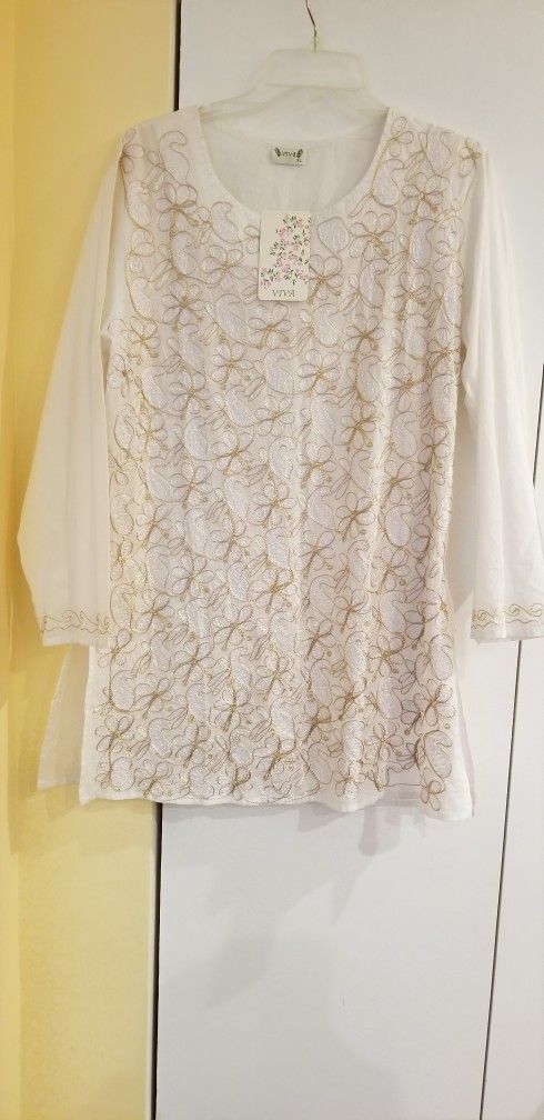 NEW! Embroidered Boho Tunic