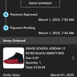 Jordan 12 Flu Game GS 6.5Y NEW