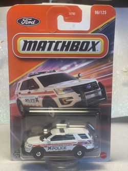 Matchbox 2016 Ford Interceptor Utility #96/125 Police White Case A 2025