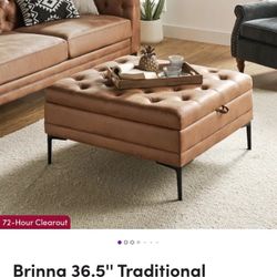 Brand New Tan Ottoman Open Bur Never Used 