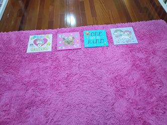 Area bag 5x7 hot pink combo with 4 pictures