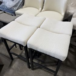 27inch Beige Barstool Set Of 4