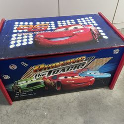 Wooden Toy Storage Box, Cars Cartoon 24”x15”x15”