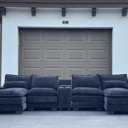 🛋️ Couch/Sofa Sectional - Microfiber - Black - Delivery Available 🚛