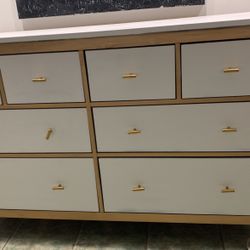 Ikea Hemnes 8 Drawer Dresser White/Gold for Sale in Phoenix, AZ - OfferUp