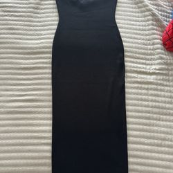 Black tube top dress