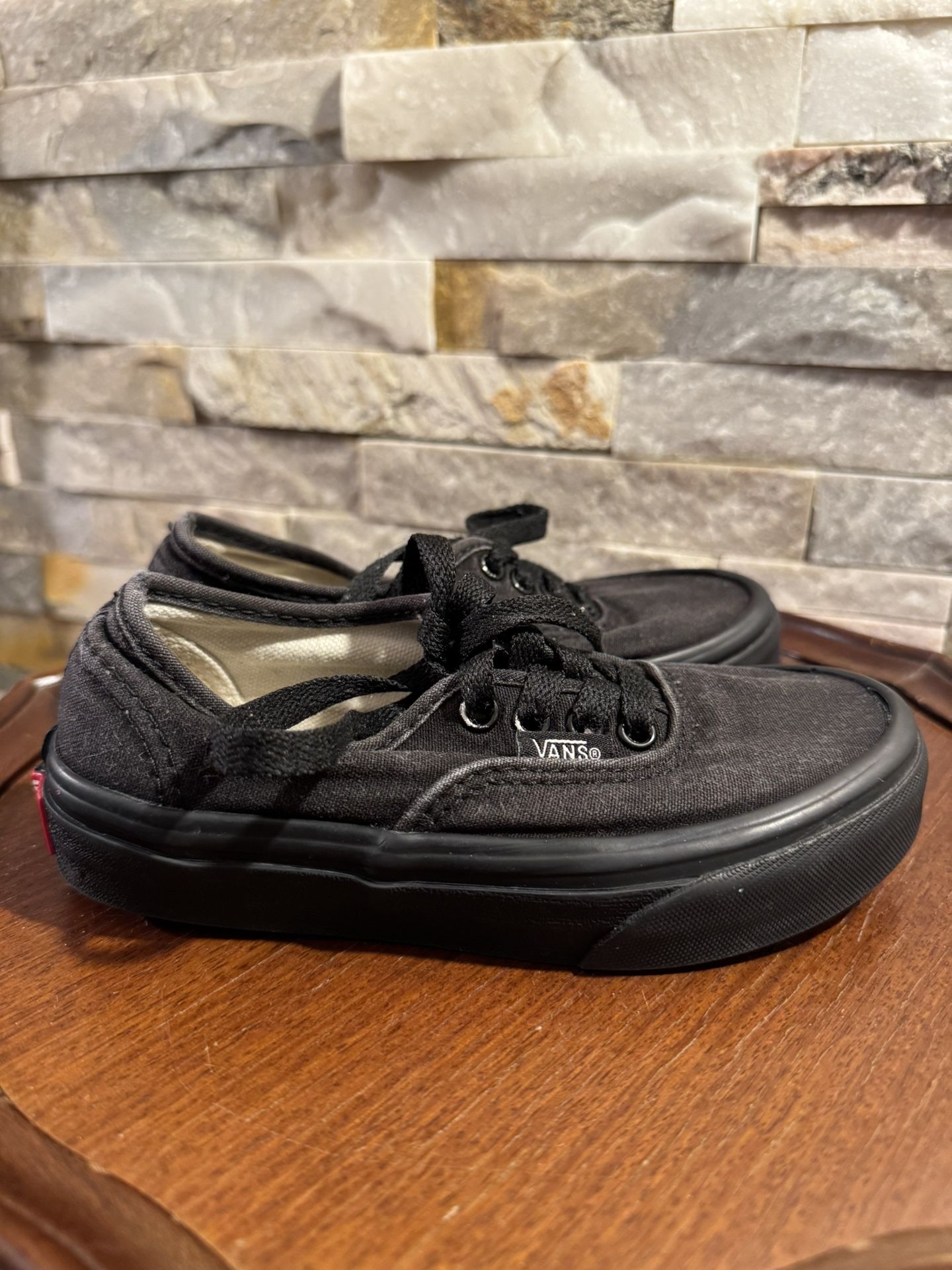 Unisex Kids Sz 12.5 Vans Atwood Lace Up Black Shoes Sneakers Skater #vans #kidsvans #blackvans #atwoodvans #unisexvans