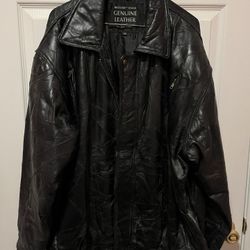 Men’s XXL Genuine Leather Jacket (used) (only Worn 4 Or 5 Times)