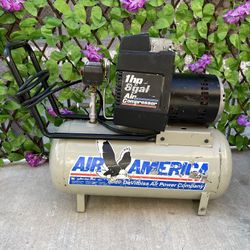 Air America 8 Gallon Air Compressor (1 HP) – Portable. Works great. No wheels, no Gauge