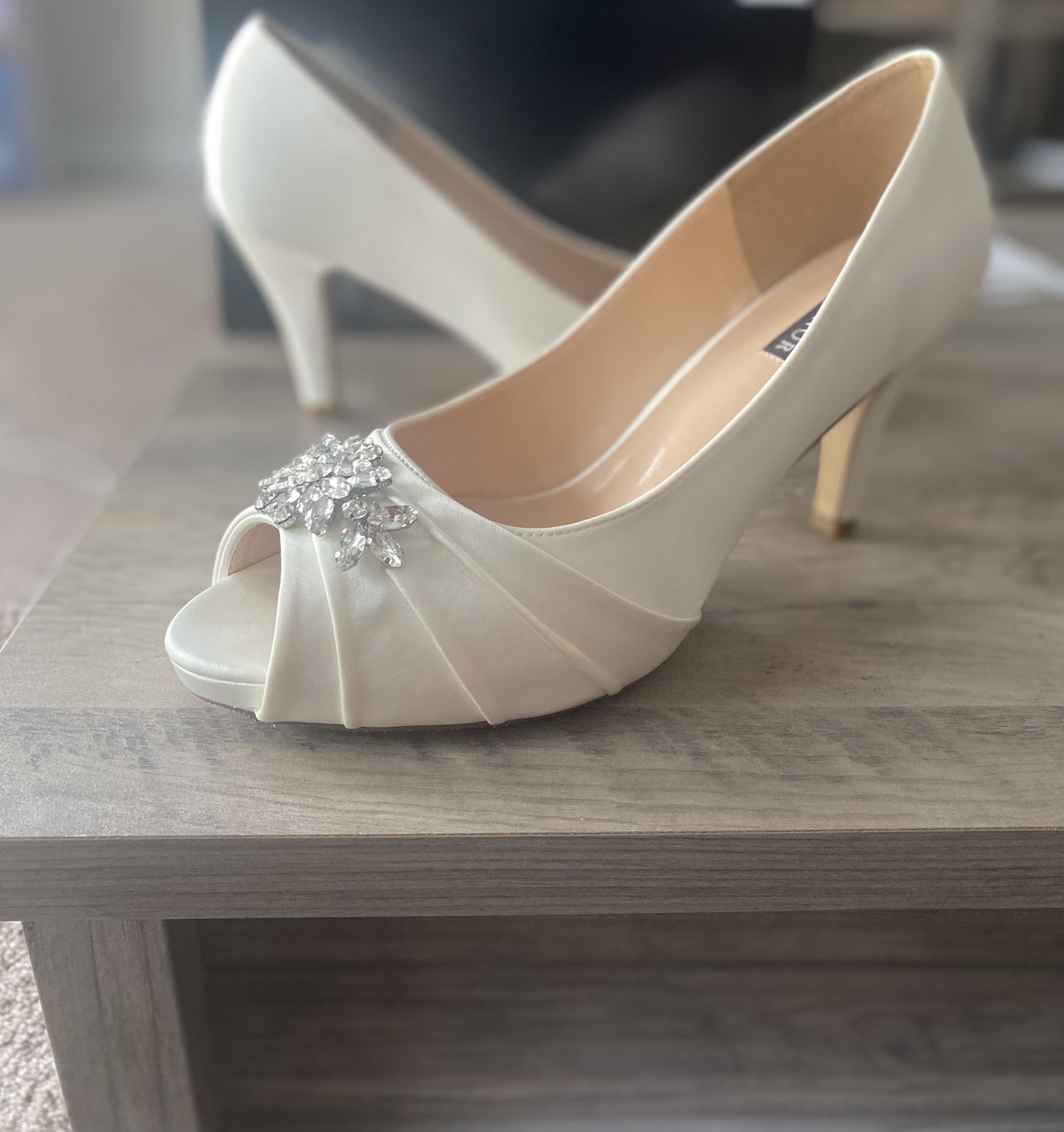 Ivory Satin Wedding Shoes