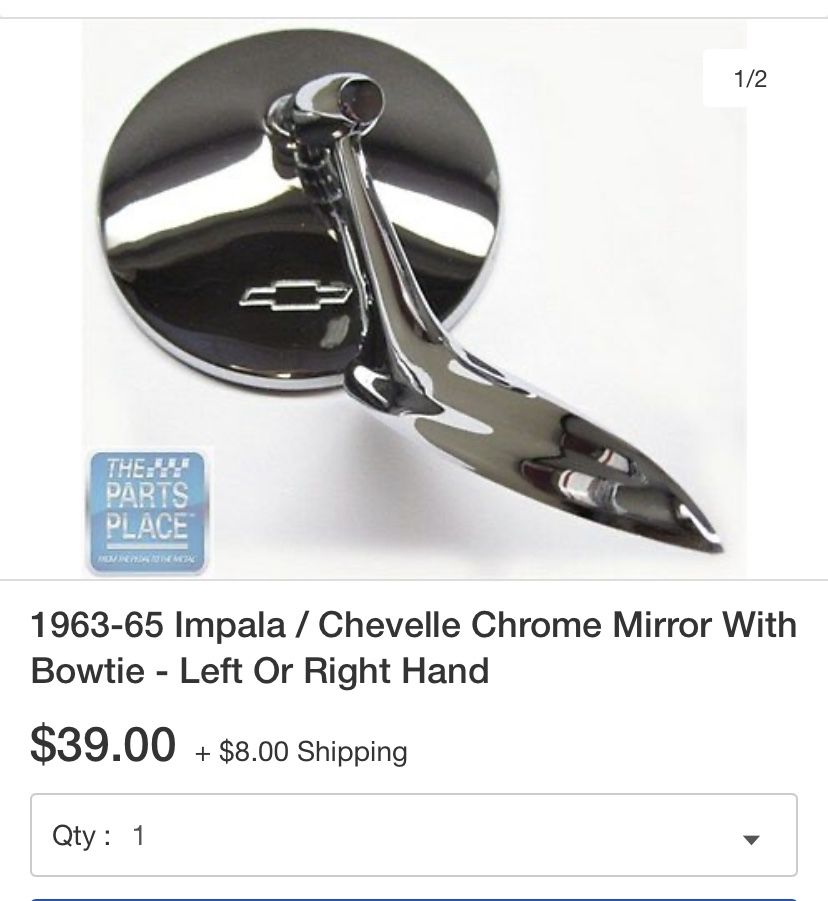 Chevy Mirrors Chevellle Impala