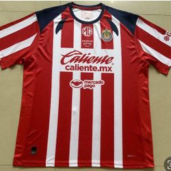 Soccer Chivas Guadalajara el rebaño sagrado  New Jersey  2025-  2026 fan version sizes small to 4xl tricampeon futbol Mexico home local away visitante