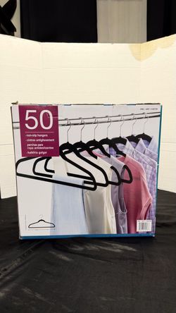 50-Pack Black Non-Slip Velvet Hangers (2 available)