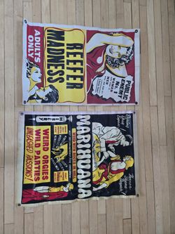 Pair of Canvas Anti-Marijuana Movie Poster Reproductions