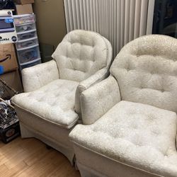 Two Swirling Chairs With Cushions For $50 Both
