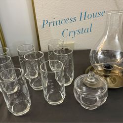 Vintage Princess House crystal pieces with the classic etched floral design.