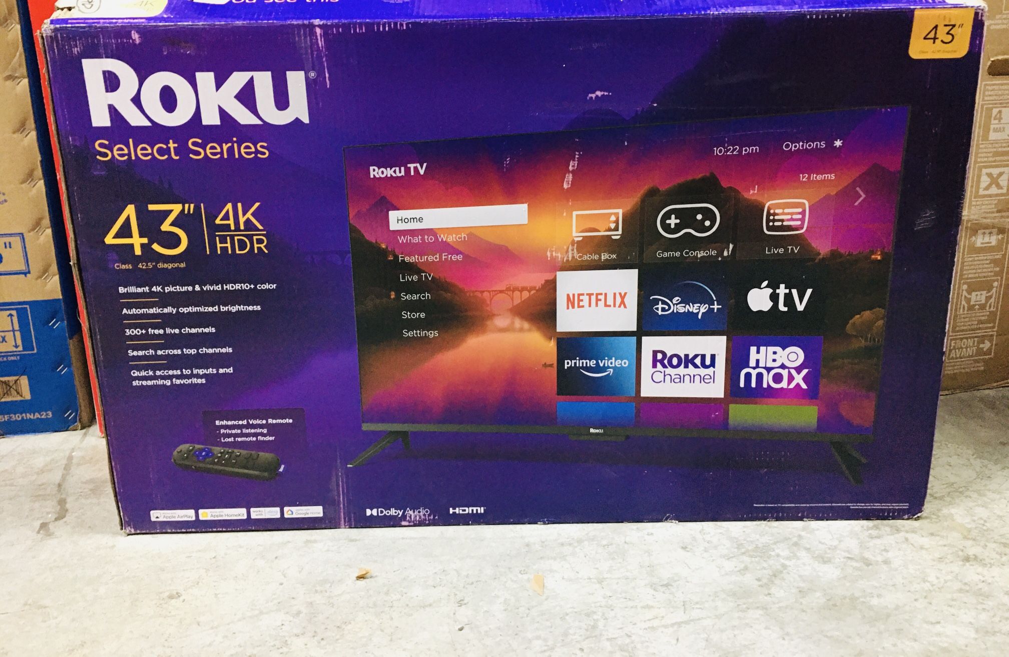 ROKU 43” Smart 4K HDR TV 