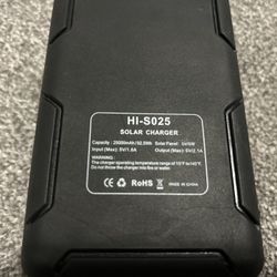 Solar Battery Bank 25000mAh 
