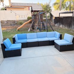 6-Piece Outdoor Modular Sectional – Synthetic Wicker