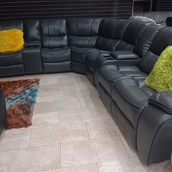 *Unreal Pricing!!!*---Best Selling Madrid Gray Leather Reclining Sectional Sofa---Now $1799!!!---Delivery/$10 Down Financing🤠