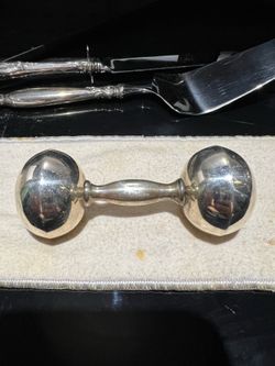 Sterling silver baby rattle