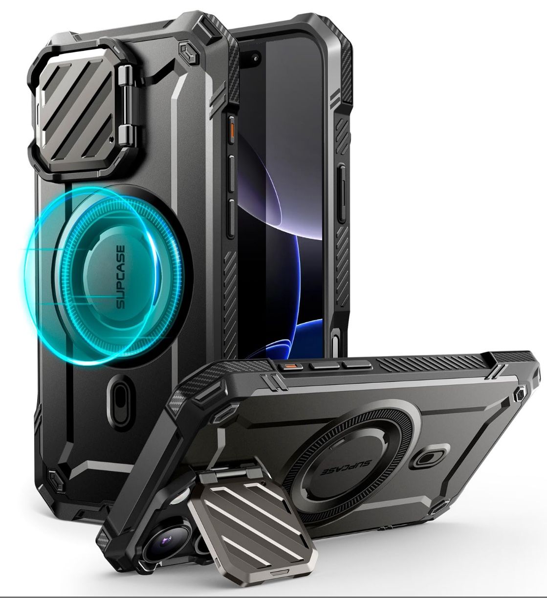 SUPCASE For IPhone 16 Pro Case 6.3'' 2024 With Camera Cover Stand (UBMag XT), [Compatible With MagSafe] [Built-In Kickstand] [Military-Grade Protectio