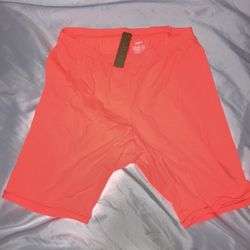 Skims Size XL Neon Orange fits everybody biker shorts limited edition women