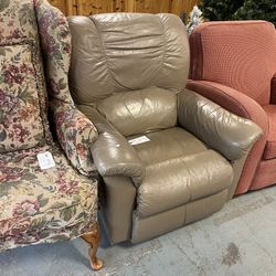 Tan Leather Or Faux Leather Laz Boy Recliner (in Store)