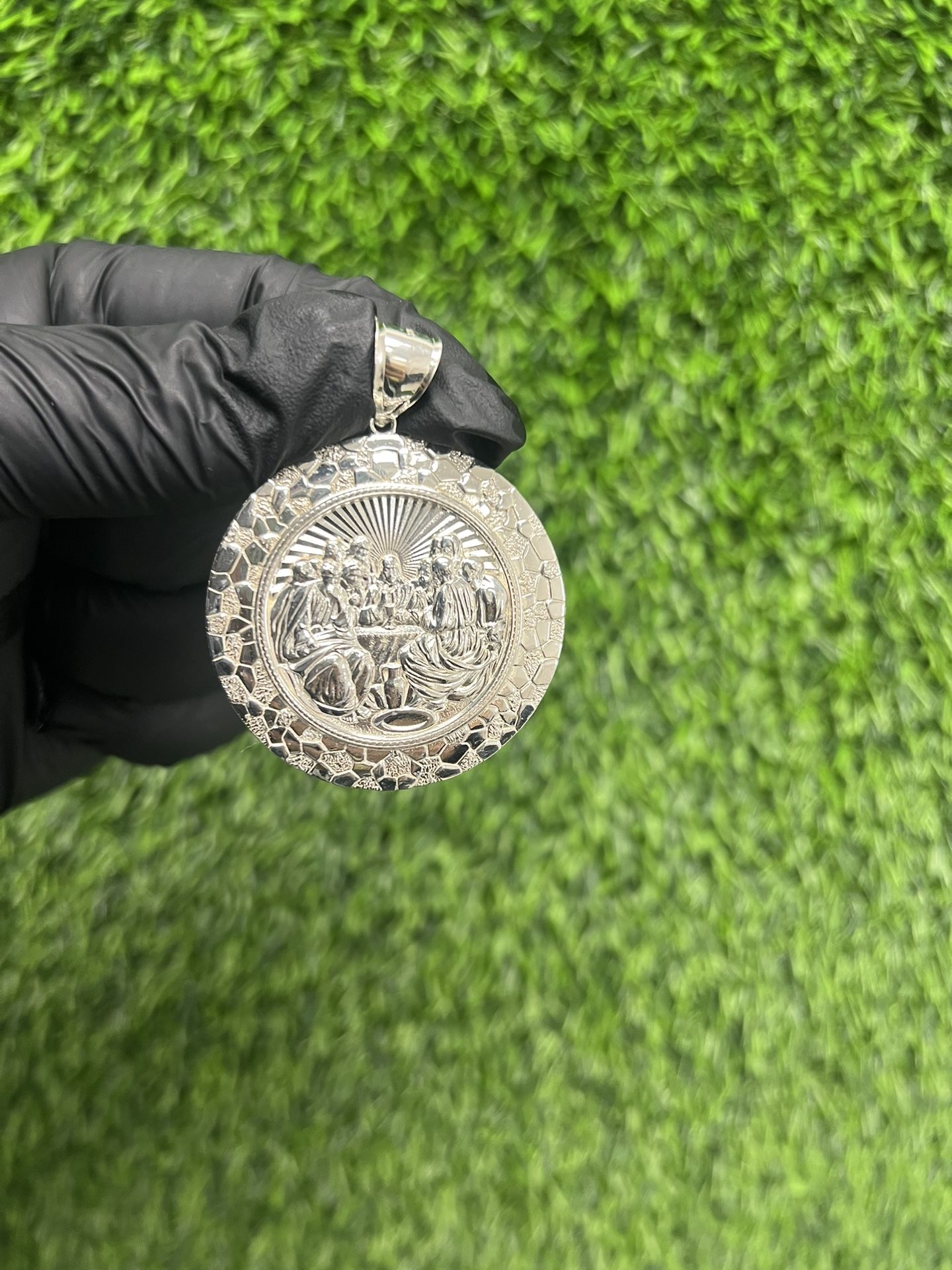 925 Solid Silver Last Supper Pendant