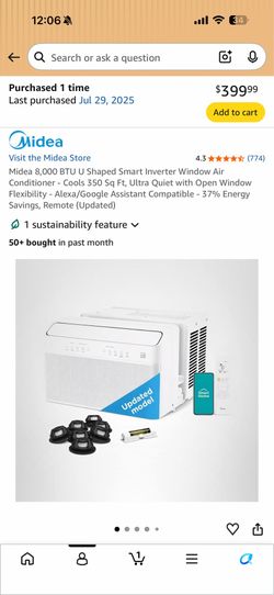 Midea 8000 btu window ac