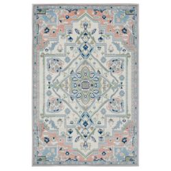 RO-4'x6' Mohawk Gulzar Persian Woven Fashion Area Rug Pink/Blue