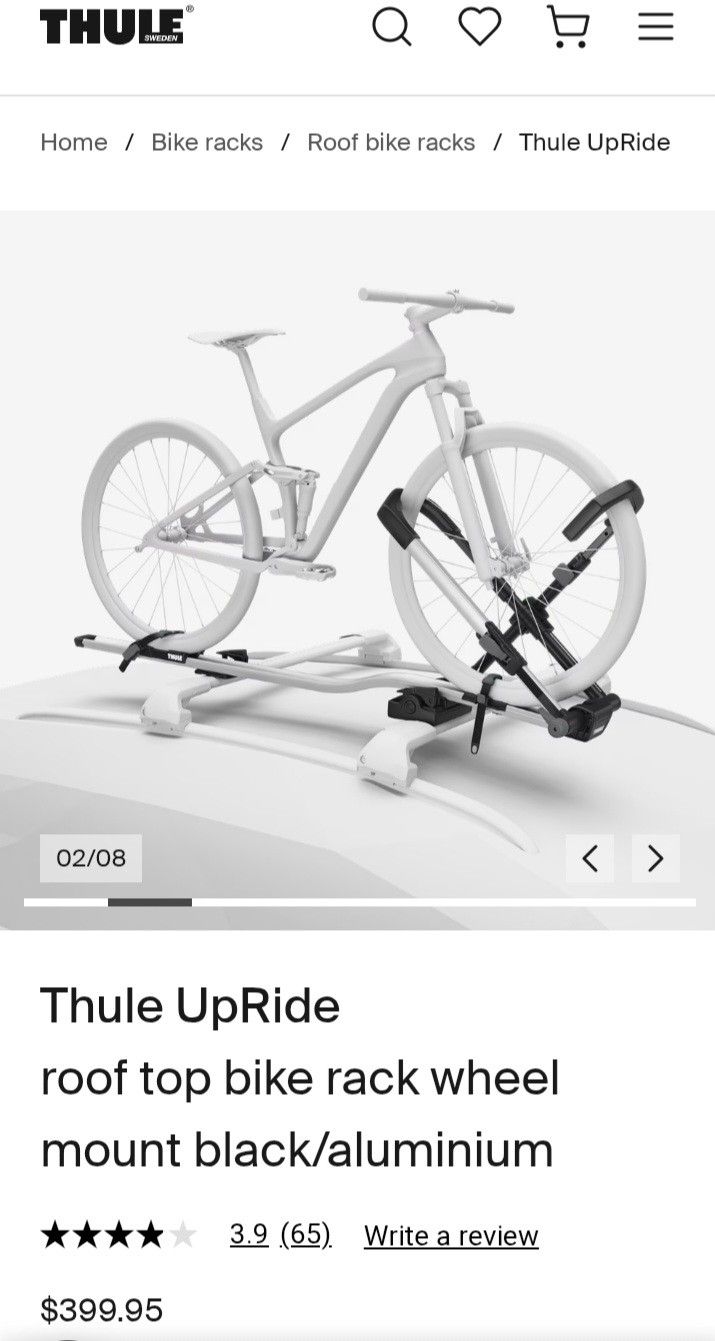 Thule 599 UpRide Bike Rack (MISSING SOME HARDWARE)