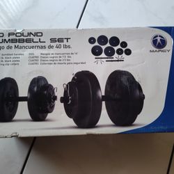 Marcy Club 40 lb. Vinyl Dumbbell Set

