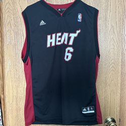 Lebron James Miami Heat Jersey #6 Sleeveless Adidas Size XL Youth NBA Basketball