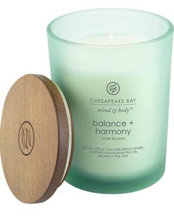 Chesapeake Bay Candle Scented Candle, Balance + Harmony (Water Lily Pear), Medium