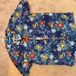 Tori Richard Disney Hawaiian Shirt – Mickey & Friends Floral – Size XL