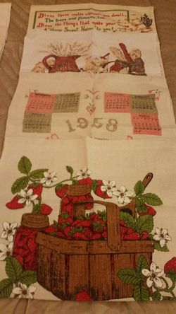 Vintage Calendar Towels