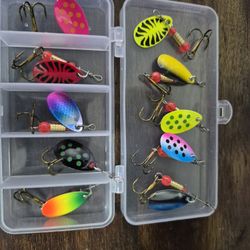 New Fishing Spinner Lures Set Of 10