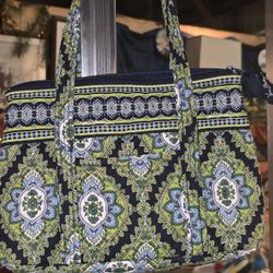 Vera Bradley Bag Cambridge Villager Pattern With Accessory Bag