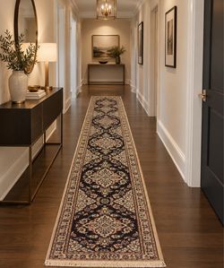 Authentic Persian Nain Handmade Area Runner Rug