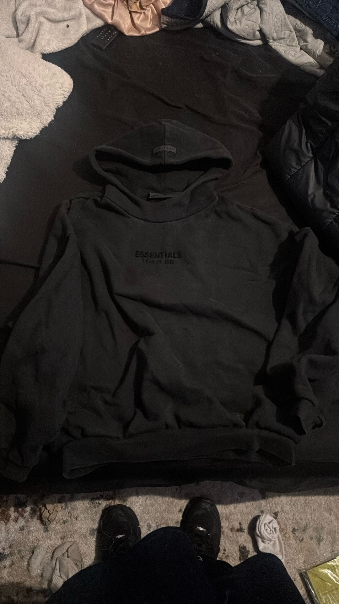 Essentials Hoodie Jet Black