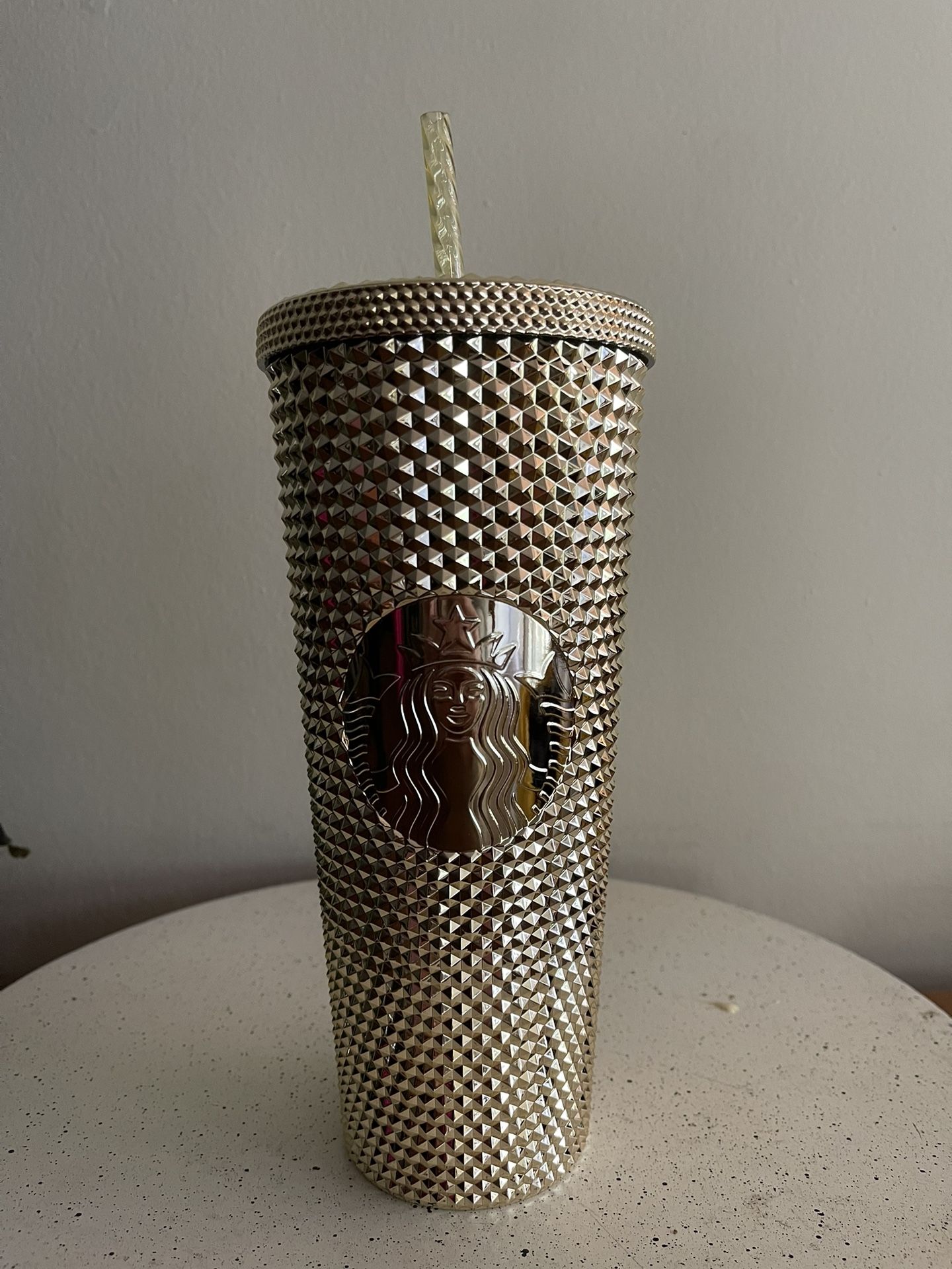 Starbucks 2022 Christmas Gold Studded cup