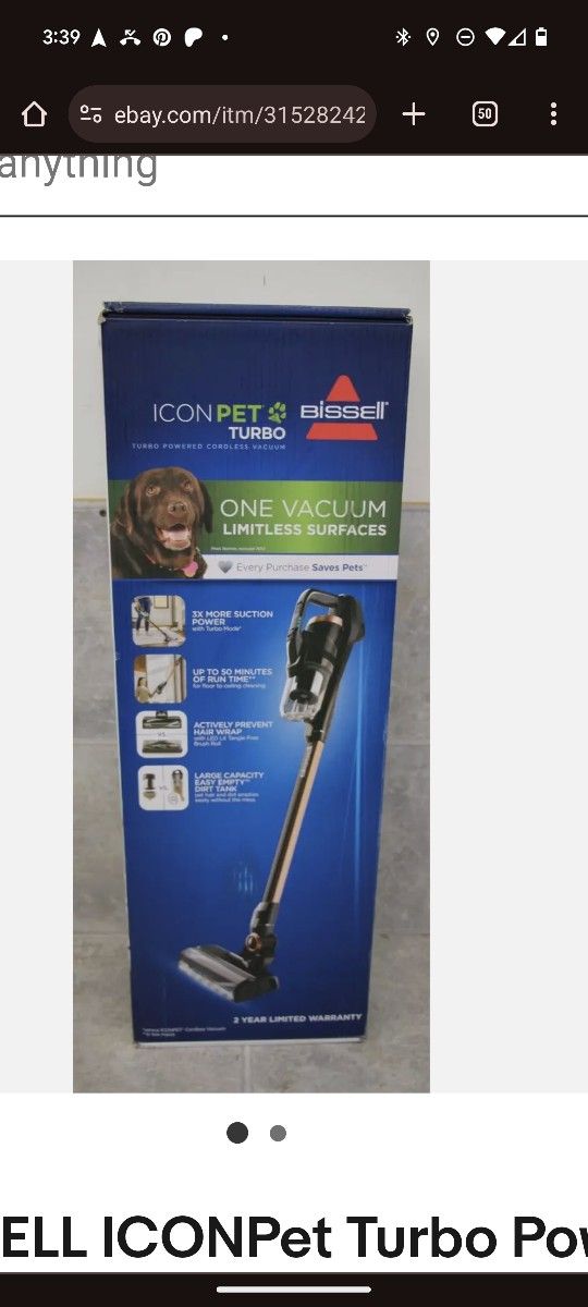 Bissell Iconpet Cordless Vaccum