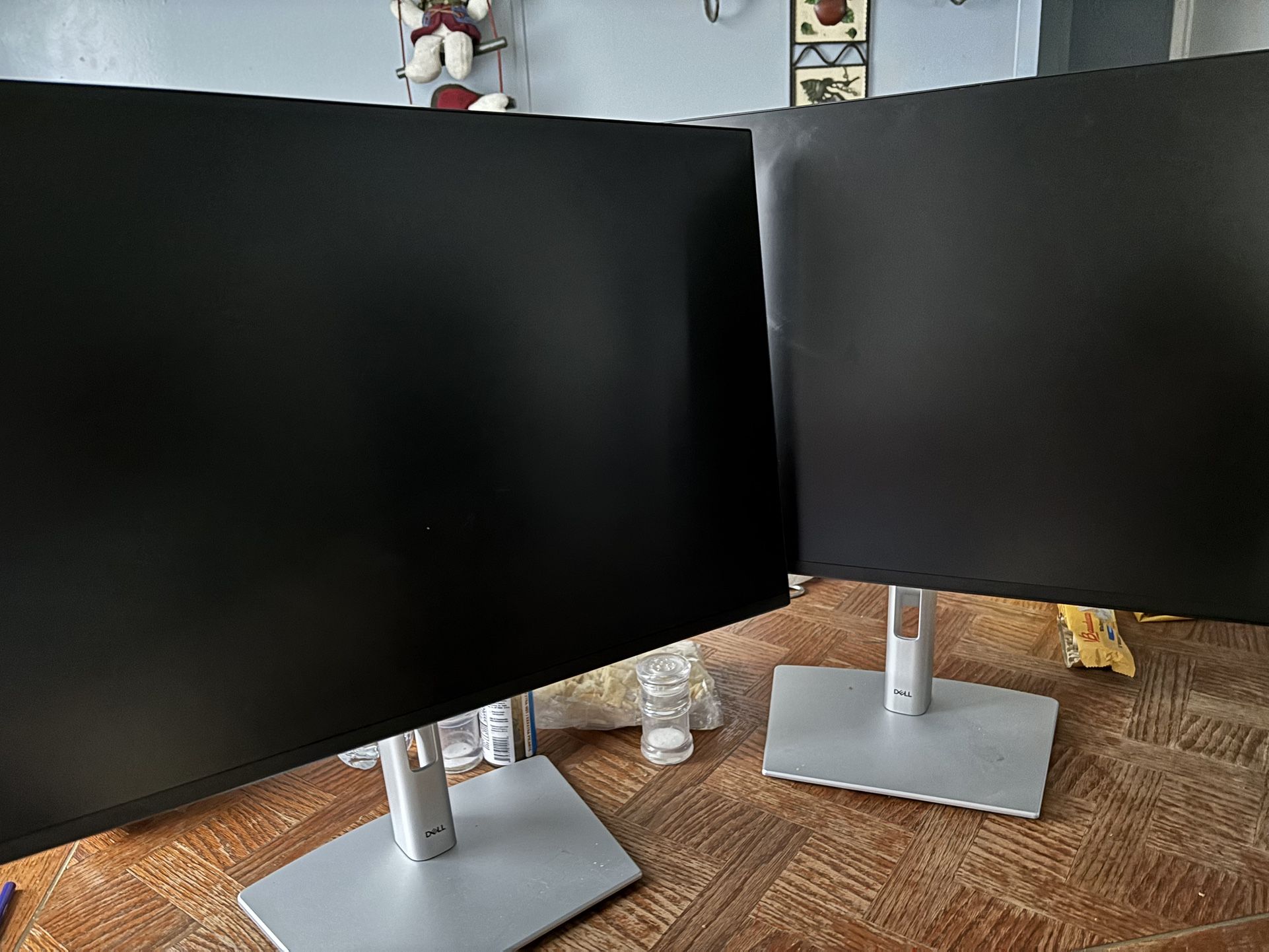 2 Dell PC monitors , mouse and keyboard