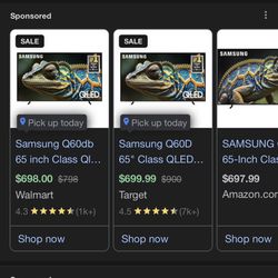 Samsung 65” QLED 4K Tv