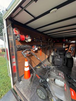 Turnkey Commercial Lawn Care Setup – 7×16 Enclosed Trailer + Exmark + Echo