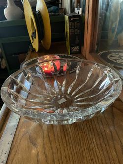 Reed & Barton Crystal Display Bowl + Case